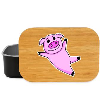 Pig Cute - Lunch Box - black - Front