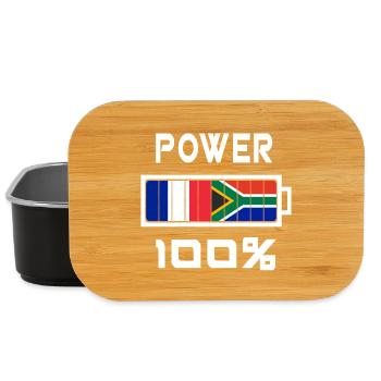 South Africa and France Power 100% - Lunch Box - black - Front