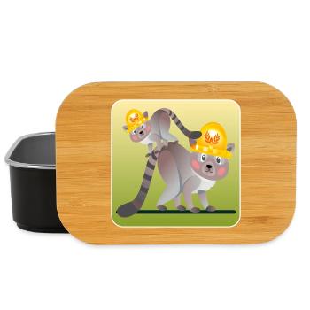 BUILDERS - RACCOON FAMILY - BUILD CONSTRUCTION HELMETS - Lunch Box - black - Front