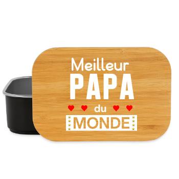 Meilleur papa du monde - Boîte à goûter - noir - Devant