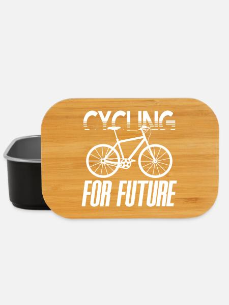 Cycling for Future bike cyclist climate change - Lunch Box - black