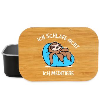 Chillen Statement Faultier Schlafen Faul Tier - Lunch Box - Schwarz - Vorne