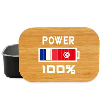 La Tunisie et France Power 100 % - Boîte à goûter - noir - Devant
