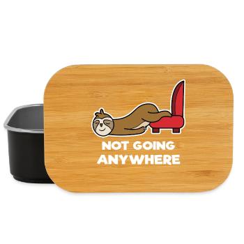 Animal Sloth Tired Lazy Jungle Statement - Lunch Box - black - Front