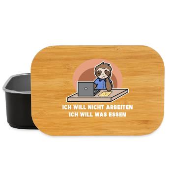 Sloth Chilling Animal Jungle Dweller Statement - Lunch Box - black - Front