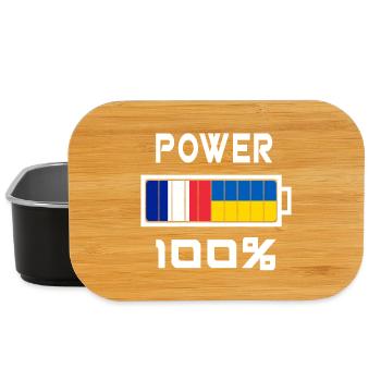 L'Ukraine et la France Power 100 % - Boîte à goûter - noir - Devant