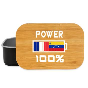 Venezuela et France Power 100 % - Boîte à goûter - noir - Devant