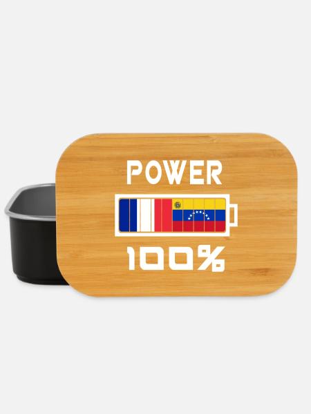 Venezuela et France Power 100 % - Boîte à goûter - noir