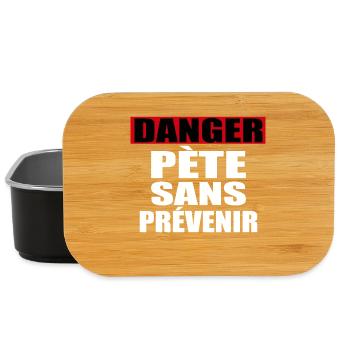 Danger Pete Sans Prévenir - Boîte à goûter - noir - Devant