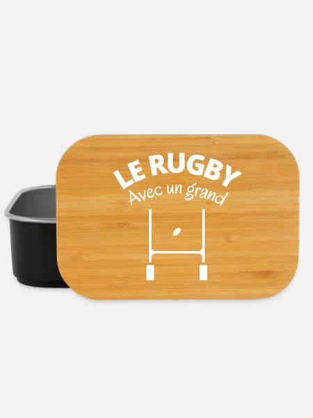 rugby, rugby sport, rugby humour - Boîte à goûter - noir