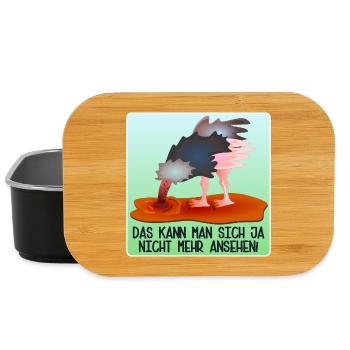 LUSTIGE SPRÜCHE - ABTAUCHEN VOGELSTRAUß - Lunch Box - Schwarz - Vorne