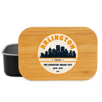 Arlington Skyline Retro Badge - Lunch Box - black - Front
