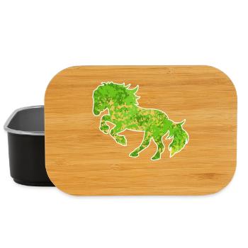 Galopp Pferde Islandpferde Pferdeliebe Trab - Lunch Box - Schwarz - Vorne