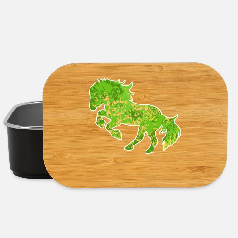 Galopp Pferde Islandpferde Pferdeliebe Trab - Lunch Box - Schwarz