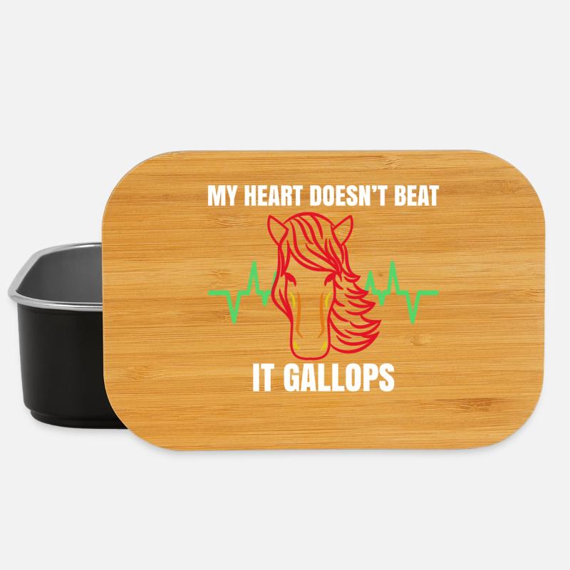 Hengst Pferde Statement Galopp Islandpferde - Lunch box - sort