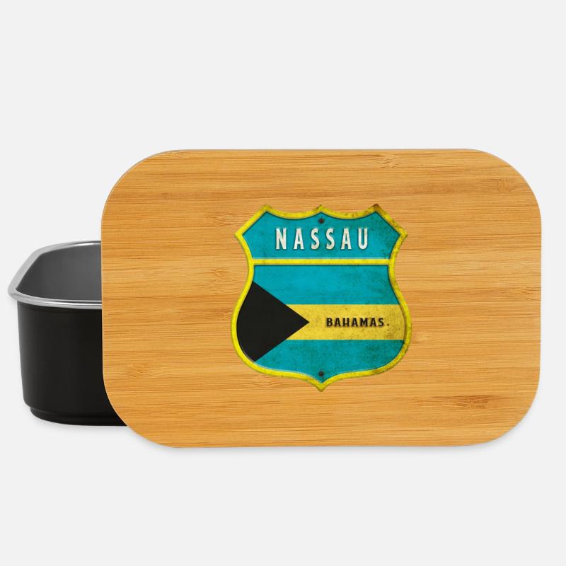 Nassau Bahamas Flaggen Wappen Design - Lunch Box - Schwarz