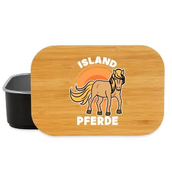 Islandpferde Spruch Pferdefan Pferde Pferdeliebe - Lunch Box - Schwarz - Vorne