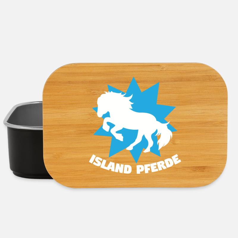 Islandpferde Tölt Galopp Trab Pferde Spruch Pferde - Lunch Box - Schwarz