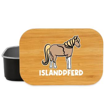 Islandpferde Pferde Pferdefan Stute Fohlen Spruch - Lunch Box - Schwarz - Vorne