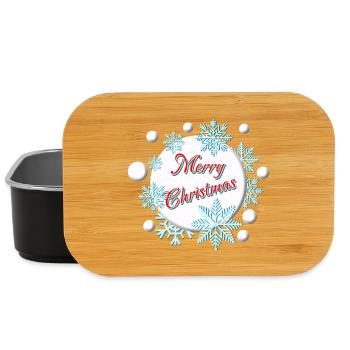 Frohe Weihnachten - Feliz Navidad - Schnee - Lunch Box - Schwarz - Vorne