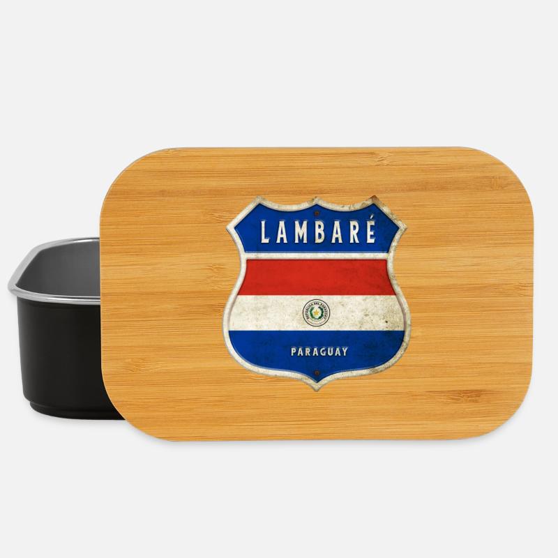 Lambaré Paraguay Wappen Flaggen Design - Lunch Box - Schwarz