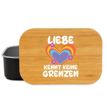 Lgbt Herz Liebe Gleichberechtigung Statement - Lunch Box - Schwarz - Vorne