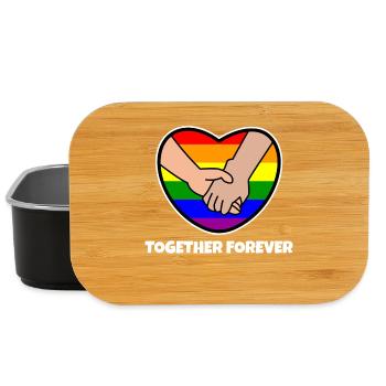 Beziehung Homo Statement Herz Stolz Regenbogen - Lunch Box - Schwarz - Vorne