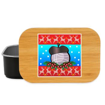 Merry Christmas - WINTER Petanque - BOULE - Lunch Box - black - Front