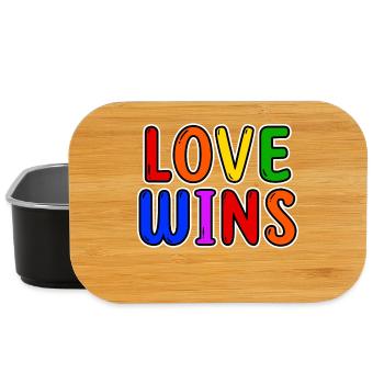 Déclaration d’amour Droits Gay Pride Fierté - Boîte à goûter - noir - Devant