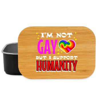 Déclaration de sexualité Gay Lgbt Heart Love - Boîte à goûter - noir - Devant