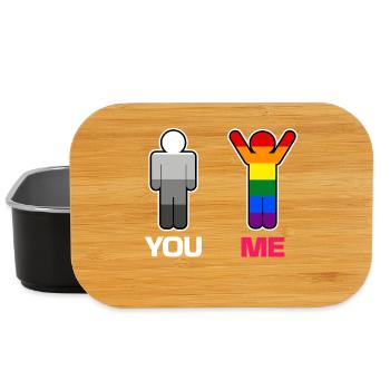 Relation bisexuelle LGBT Mariage homosexuel - Boîte à goûter - noir - Devant