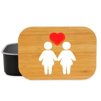 Liebe Lgbt Herz Gleichgeschlechtliche Ehe Homo - Lunch Box - Schwarz - Vorne