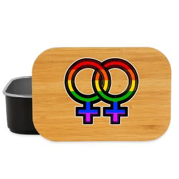 Gleichgeschlechtliche Ehe Lgbt Regenbogen Stolz - Lunch Box - Schwarz - Vorne