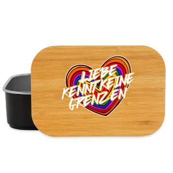 Lgbt Liebe Statement Beziehung Herz Regenbogen - Lunch Box - Schwarz - Vorne