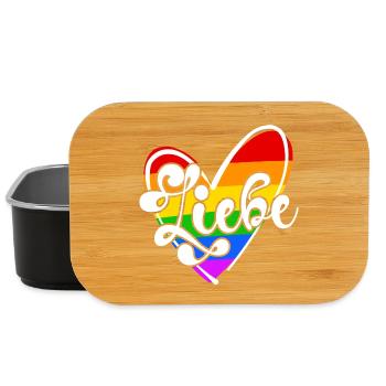 Regenbogen Lgbt Herz Menschenrechte Beziehung - Lunch Box - Schwarz - Vorne