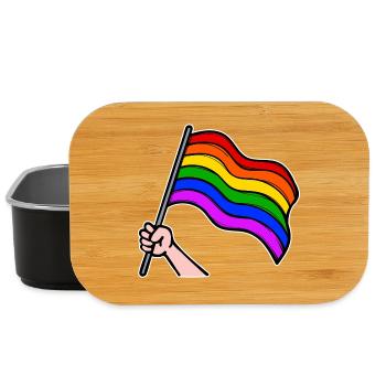 Lesbians Bisexual Lgbt Rainbow Flag Parade - Lunch Box - black - Front
