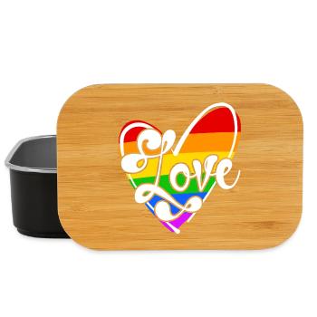 Relationship Love Lgbt Sexuality Heart Bisexual - Lunch Box - black - Front