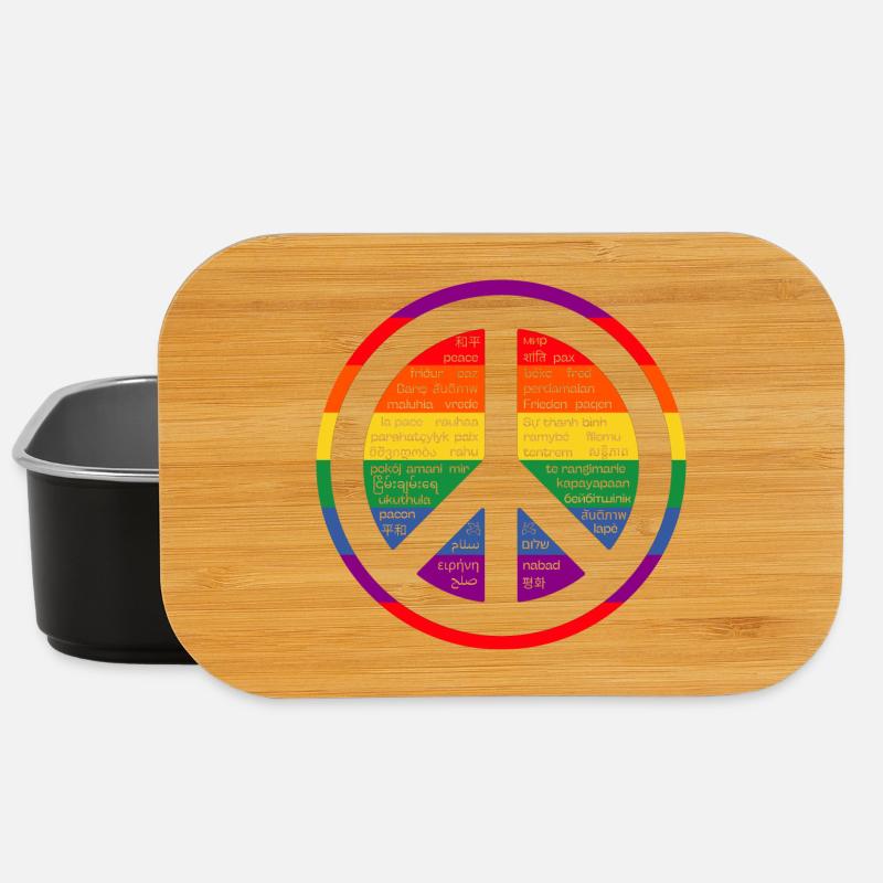 Regenbogenzeichen des Friedens. - Lunch Box - Schwarz