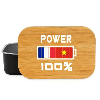 Power 100% Vietnam and France - Lunch Box - black - Front