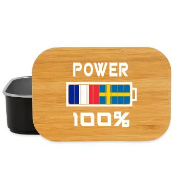 Power 100% Sweden and France - Lunch Box - black - Front