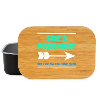 Parents Papa Déclaration Bébé Enceinte Bonheur Famille - Boîte à goûter - noir - Devant
