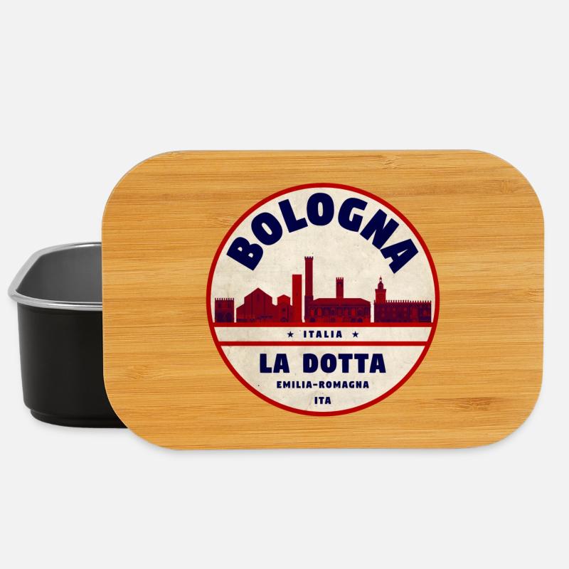 Bologna La Dotta Skyline Badge - Lunch Box - Schwarz