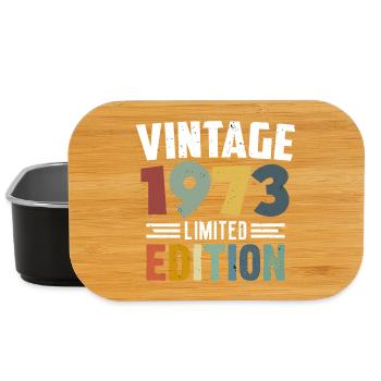 52nd Birthday Vintage 1973 Gift - Lunch Box - black - Front