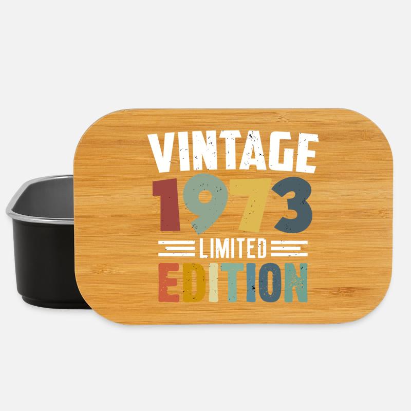 52ème Anniversaire Vintage 1973 Cadeau - Boîte à goûter - noir