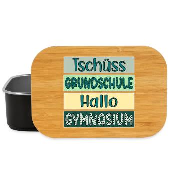 Tschüss Grundschule - Hallo Gymnasium 5. Klasse - Lunch Box - Schwarz - Vorne