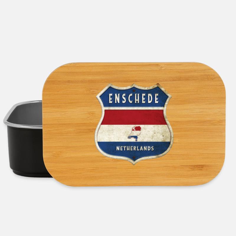 Enschede Niederlande Wappen Design - Lunch Box - Schwarz