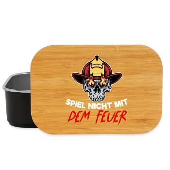 Feuerwehrhelm Feuerwehr Statement Feuer Retter - Lunch Box - Schwarz - Vorne