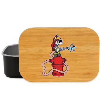 Feuerwehrschlauch Feuerwehr Brandschutz Retter - Lunch Box - Schwarz - Vorne