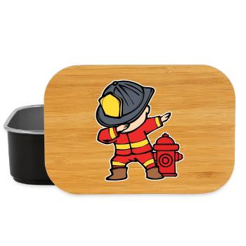Feuerwehrhelm Feuerwehrmann Brandschutz Feuerwehr - Lunch Box - Schwarz - Vorne