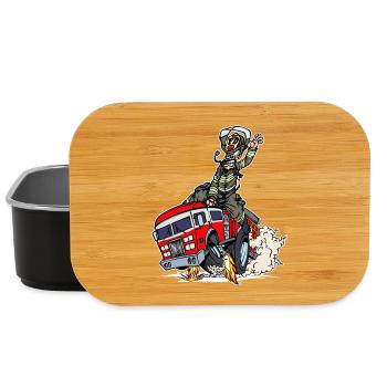 Pompier pompier sauveteur - Boîte à goûter - noir - Devant